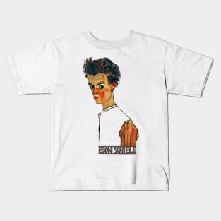 Egon Schiele Self-Portrait Kids T-Shirt